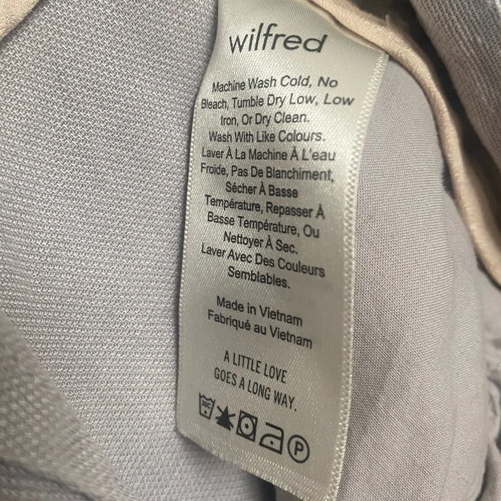 Wilfred Allant‎ Linen Grey Pants Drawstring Waist